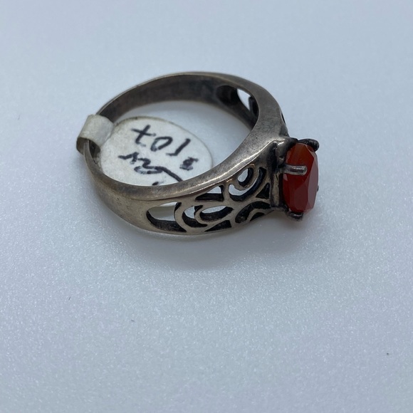 BOGO50 Carnelian sterling silver ring - Picture 2 of 7